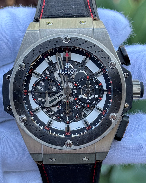 Hublot King Power Suzuka L.E 48MM Skeleton Dial Textile Strap (710.ZM.1123.NR.FJP11)