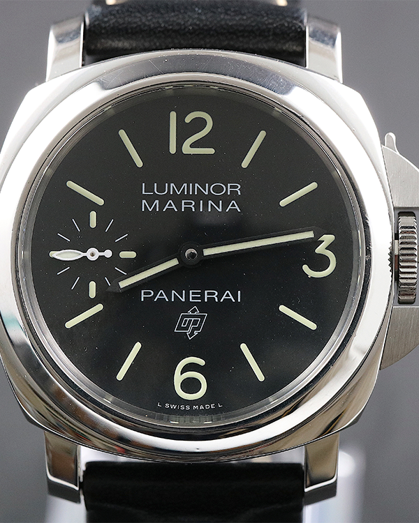 2018 Panerai Luminor Marina 44MM Black Dial Leather Strap (PAM00776)