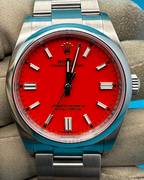 2021 Rolex Oyster Perpetual 36MM Coral Red Dial Oyster Bracelet (126000)