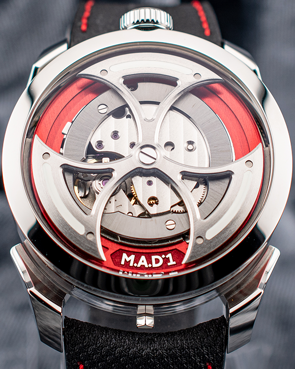 2022 MB&F MAD Edition 1 Special Edition Lateral Time Indication 42MM Skeleton Dial Leather/Textile Strap (M.A.D. 1)