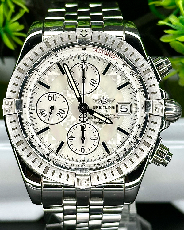 2004 Breitling Chronomat 43.7MM Mother Of Pearl Dial Steel Bracelet (A1335611/A569)