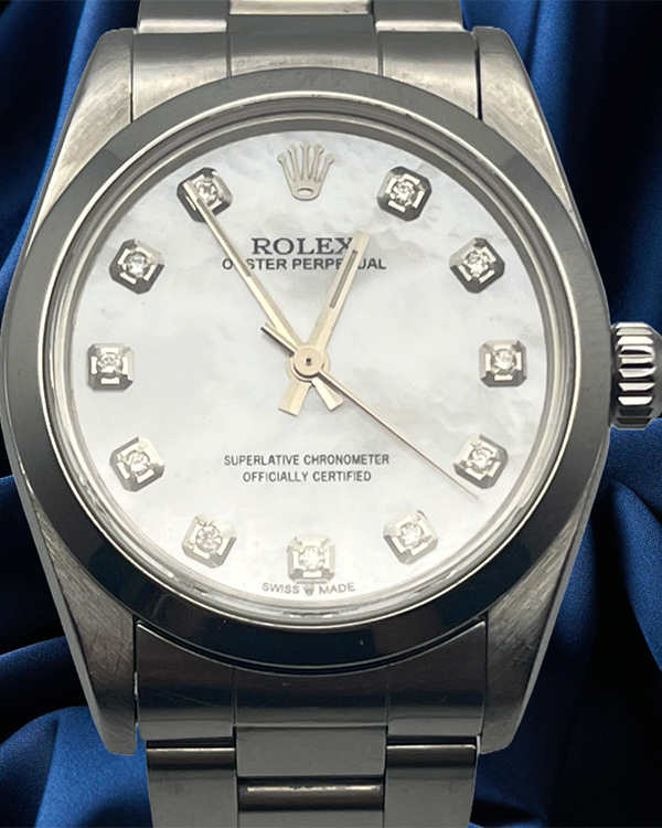 Rolex Oyster Perpetual 31MM Aftermarket Mother of Pearl Dial Oyster Bracelet (67480)