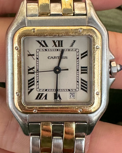 1990 Cartier Panthère De Cartier 27MM Quartz White Dial Two-Tone Bracelet (187949)