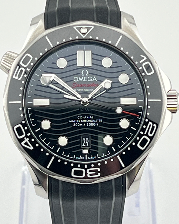 2020 Omega Seamaster Professional Diver 300M 42MM Black Dial Rubber Strap (210.30.42.20.01.001)