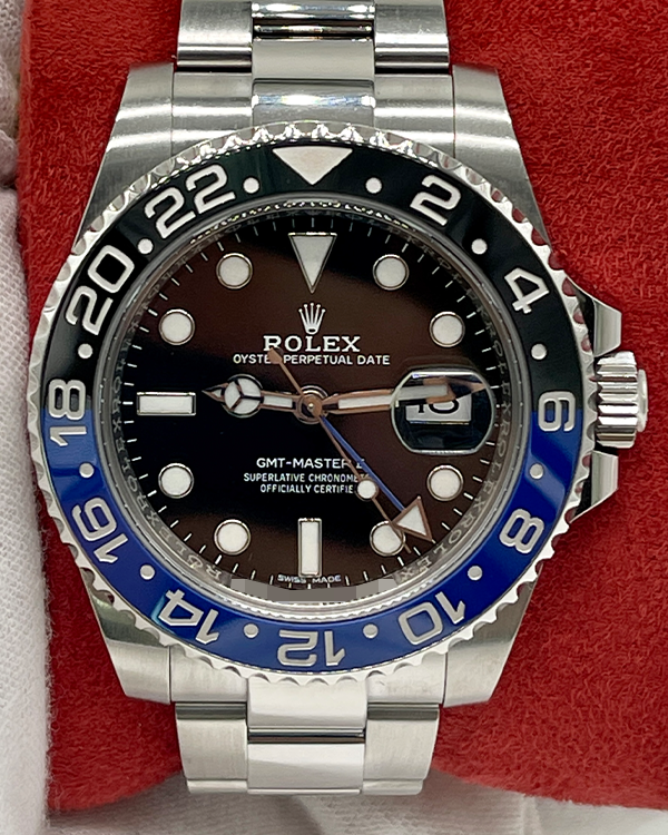 2018 Rolex GMT-Master II "Batman" 40MM Bracelet Oystersteel Black Dial (116710BLNR)