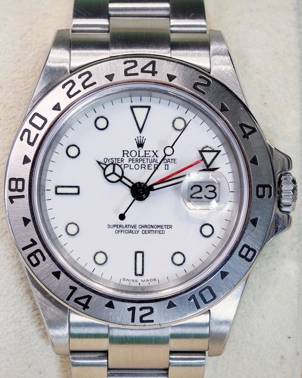 2004 (F Serial) Rolex Explorer II "Polar" 40MM White Dial Oyster Bracelet (16570)