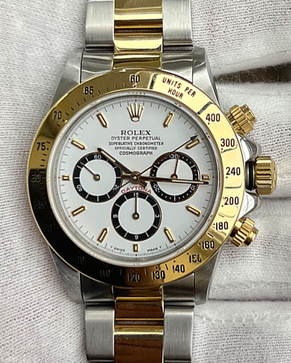 Rolex Cosmograph Daytona 40MM Two-Tone White Dial Oyster Bracelet (116523)