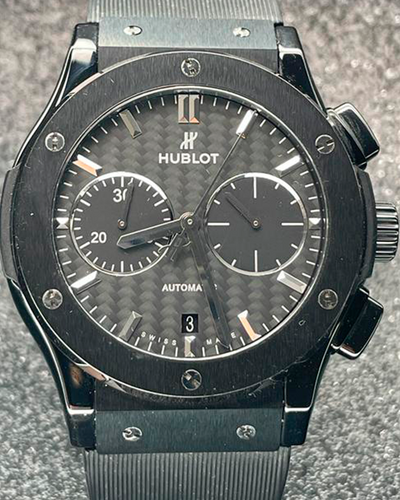 Hublot Classic Fusion Chronograph Black Magic 45MM Ceramic Black Dial Rubber Strap (521.CM.1771.RX)