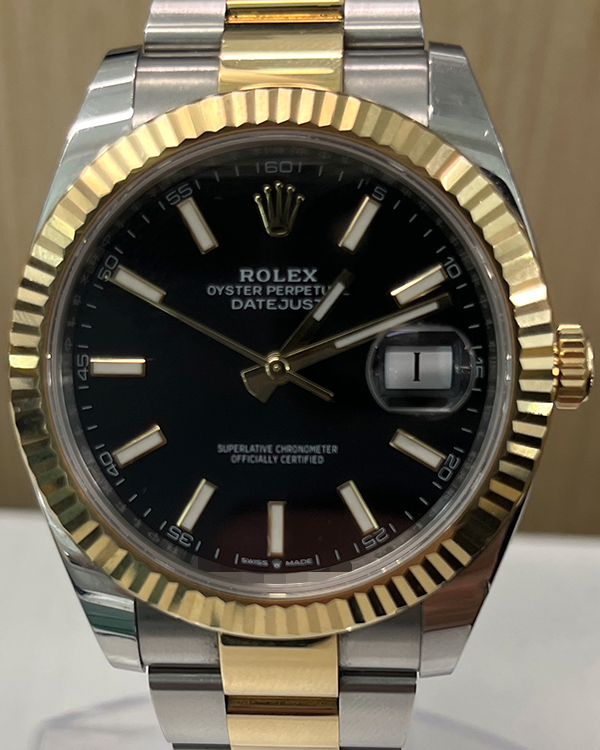 2021 Rolex Datejust 41MM Black Dial Two-Tone Bracelet (126333)