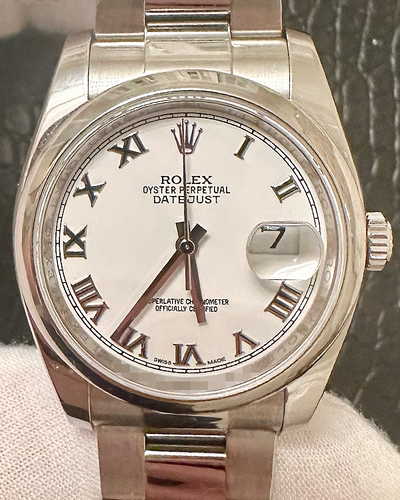 2014 Rolex Datejust 36MM White Dial Oyster Bracelet (116200)