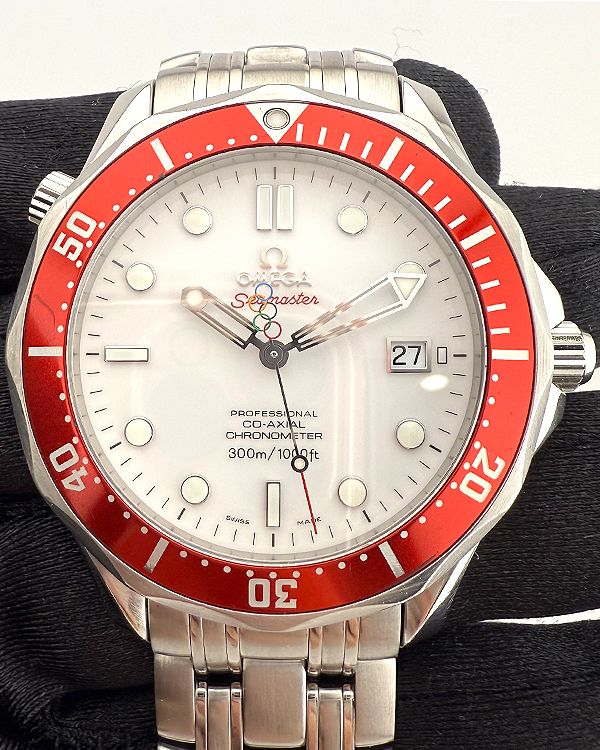 2015 Omega Seamaster Diver 300M Olympic Collection Vancouver 2010 L.E. 41MM White Dial Steel Bracelet (212.30.41.20.04.001)