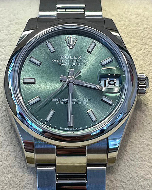 2024 Rolex Datejust 31MM Green Dial Oyster Bracelet (278240)