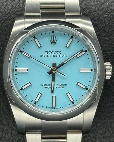 2017 Rolex Oyster Perpetual 36MM Aftermarket Tiffany Blue Dial Oyster Bracelet (116000)