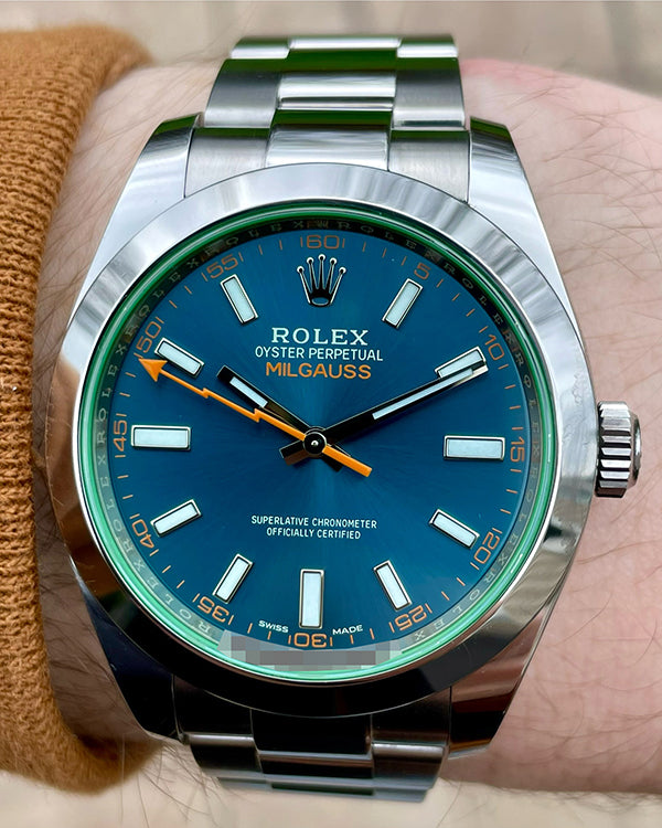 2018 Rolex Milgauss 40MM Blue Dial Oyster Bracelet (116400GV)