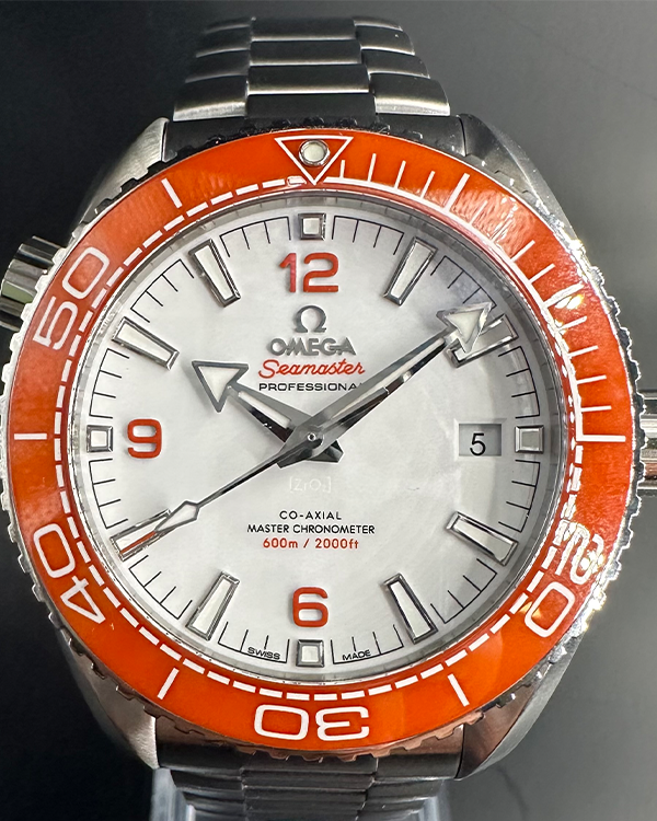 2023 Omega Seamaster Creamsicle Planet Ocean 600M Co-Axial Master Chronometer Steel White Dial (215.30.44.21.04.001)