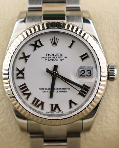 Rolex Datejust 31MM White Dial Oyster Bracelet (178274)