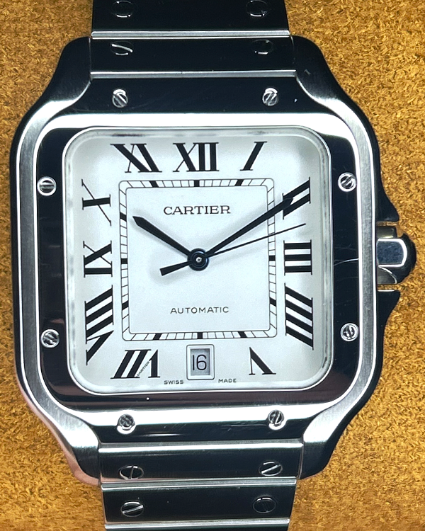 2018 Cartier Santos De Cartier 39.8MM Silver Dial Steel Bracelet (WSSA0009)