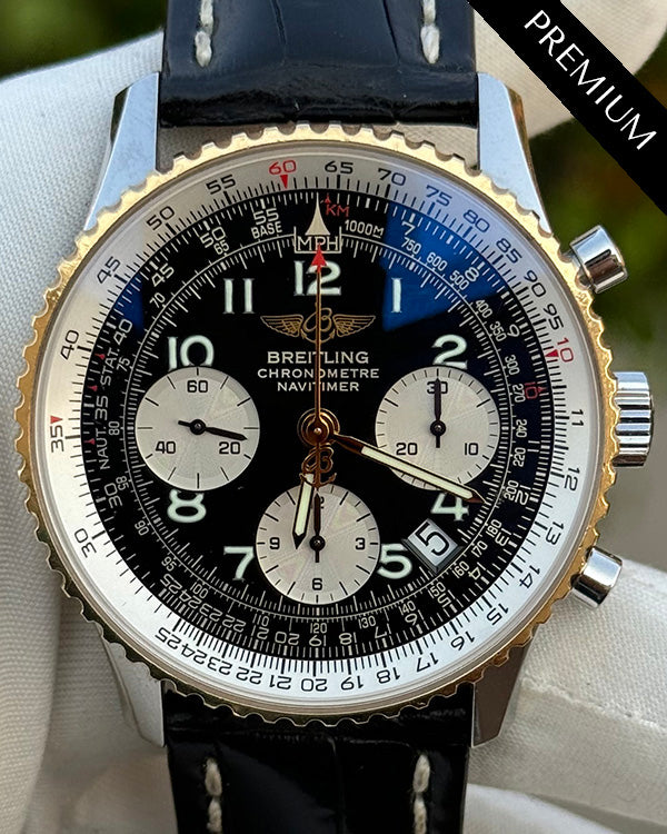 Breitling Navitimer 42MM Black Dial Leather Strap (D2332212/B637)