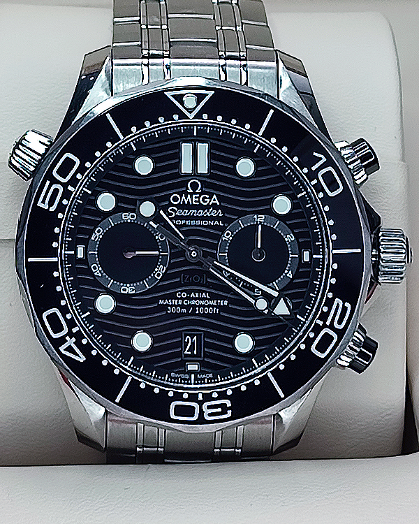 Omega Seamaster Diver 300M 44MM Black Dial Steel Bracelet (210.30.44.51.01.001)