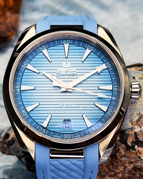 2023 Omega Seamaster Aqua Terra 150M 41MM "Summer" Blue Dial Rubber Strap (220.12.41.21.03.008)