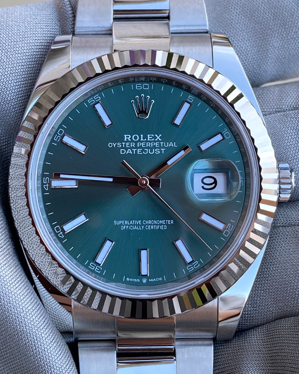 2024 Rolex Datejust 41MM Green Dial Oyster Bracelet (126334)