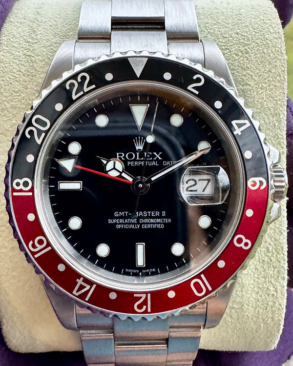 2007 Rolex GMT-Master II "Coke" 40MM Black Dial Oyster Bracelet (16710T)