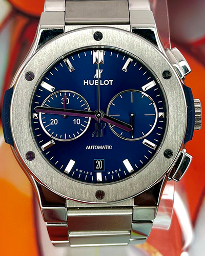 Hublot Classic Fusion Chronograph 42MM Blue Dial Titanium Bracelet (540.NX.7170.NX)