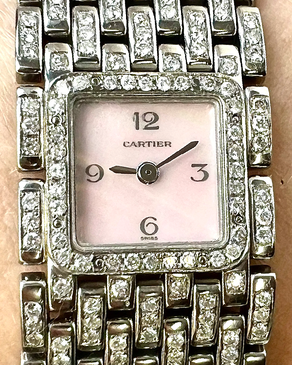 Cartier Panthère de Cartier 21MM Quartz Mother of Pearl Dial Steel Bracelet (2420)