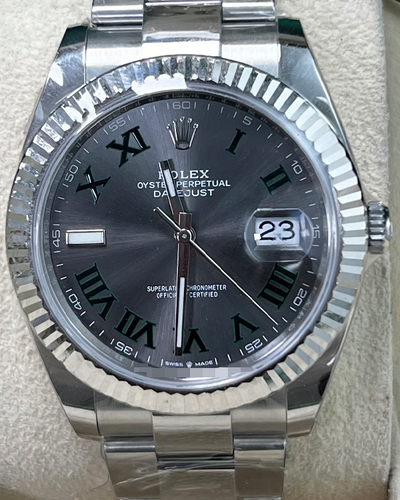 2024 Rolex Datejust "Wimbledon" 41MM Slate Dial Oyster Bracelet (126334)