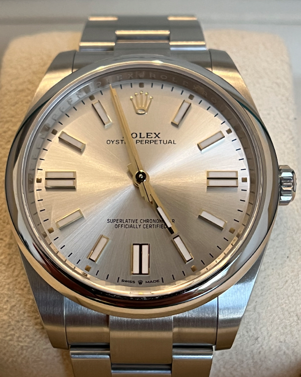 2024 Rolex Oyster Perpetual 41MM Silver Dial Oyster Bracelet (124300)