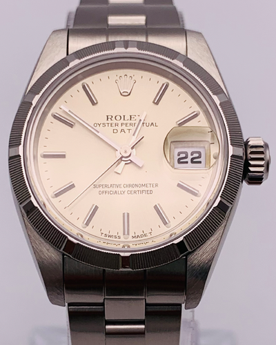 1995 Rolex Oyster Perpetual Lady Date 26MM White Dial Oyster Bracelet (69190)