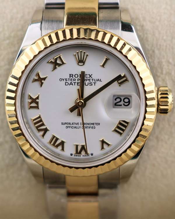 Rolex Lady-Datejust 28MM White Dial Two-Tone Oyster Bracelet (279173)