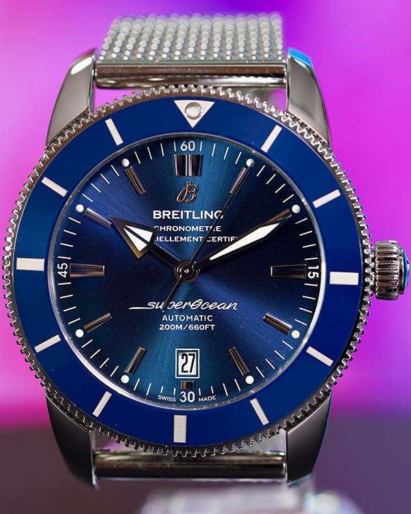 2017 Breitling Superocean Heritage II 46MM Blue Dial Steel Bracelet (AB202016/C961)