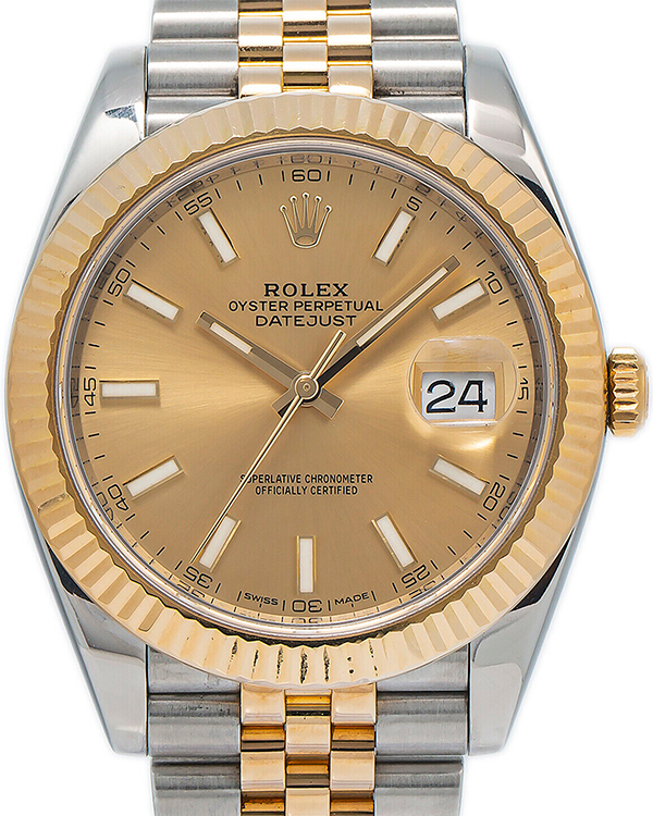 Rolex Datejust 41MM Champagne Dial Two-Tone Jubilee Bracelet (126333)