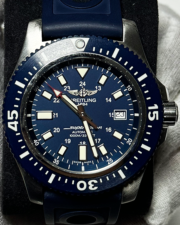 Breitling Superocean 44MM Blue Dial Rubber Strap (Y1739316/C959)