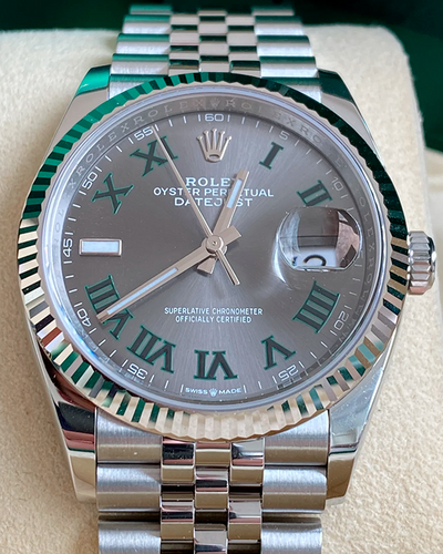 2023 Rolex Datejust "Wimbledon" 36MM Slate Dial Jubilee Bracelet (126234)