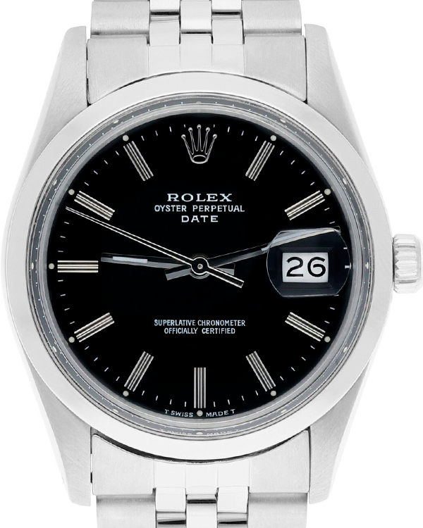 Rolex Oyster Perpetual Date 34MM Black Dial Jubilee Bracelet (15000)