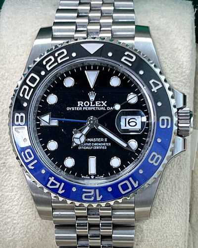 2022 Rolex GMT-Master II "Batgirl" 40MM Black Dial Jubilee Bracelet (126710BLNR)