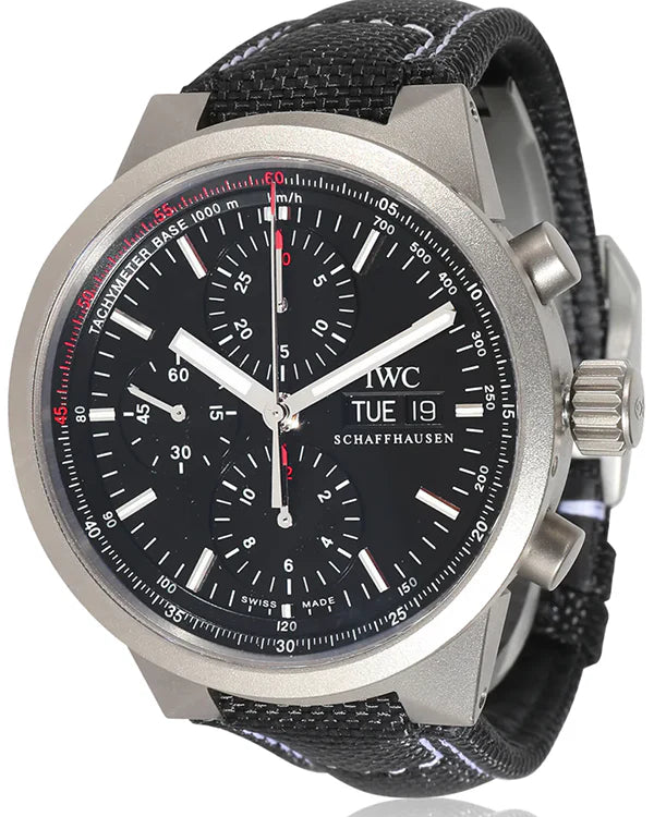 IWC Schaffhausen GST Chronograph Rattrapante L.E. 43MM Black Dial Textile Strap (IW371537)