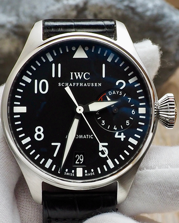 2007 IWC Schaffhausen Big Pilot 46MM Black Dial Leather Strap (IW500401)