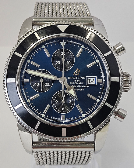 Breitling Superocean Heritage Chronograph 46MM Blue Dial Steel Bracelet (A13320)
