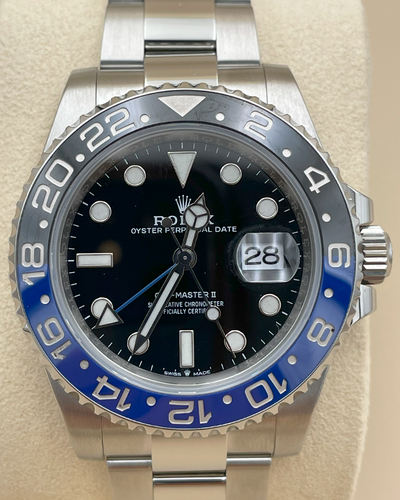 2024 Rolex GMT-Master II "Batman" 40MM Black Dial Oyster Bracelet (126710BLNR)