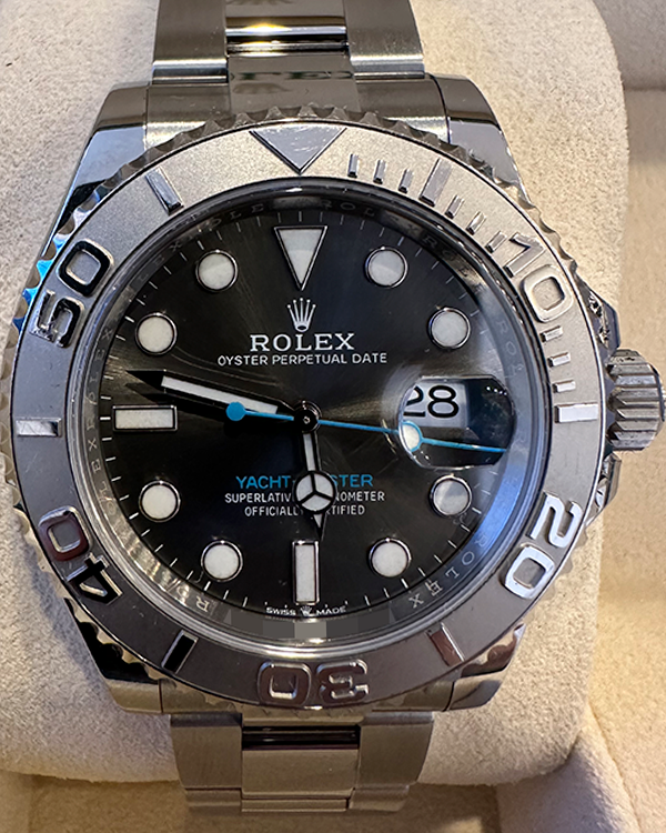 No Reserve - Rolex Yacht-Master 40MM Oystersteel and Platinum Slate Dial (126622)