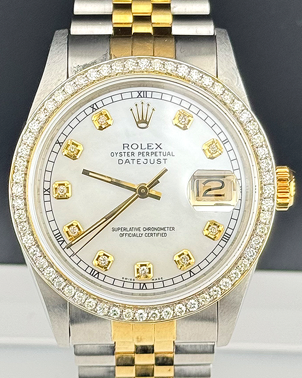 Rolex Datejust 36MM Aftermarket White Dial Two-Tone Jubilee Bracelet (16013)