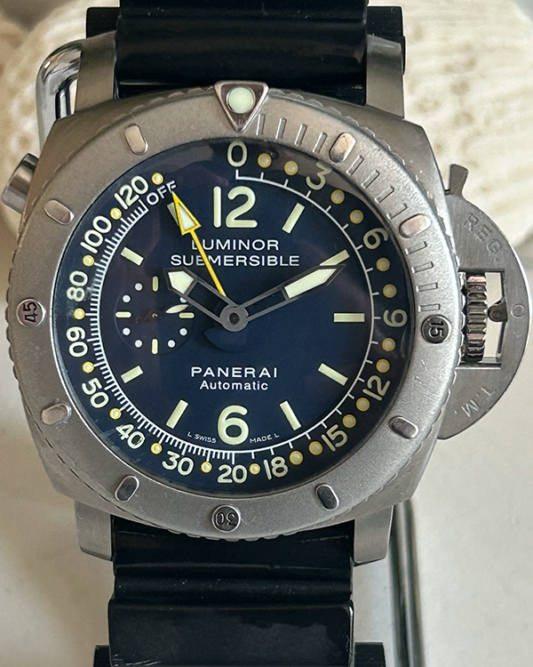 2010 Panerai Luminor 1950 Pangaea Depth Gauge Titanium Blue Dial (PAM00307)