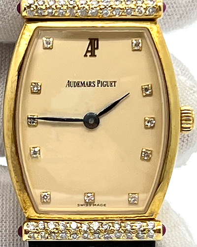 Audemars Piguet Carnegie 34 x 24mm Champagne Dial Leather Strap (14941)