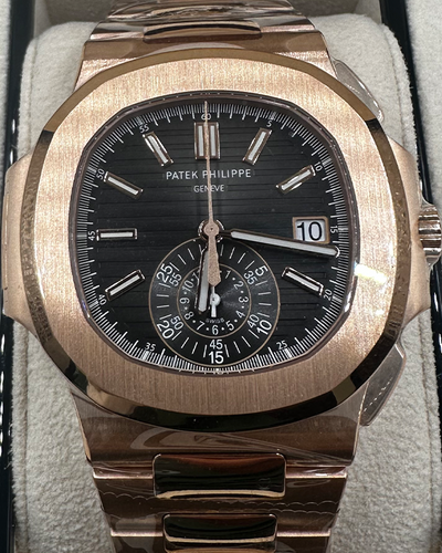 2022 Patek Philippe Nautilus Rose Gold Black Dial (5980/1R)