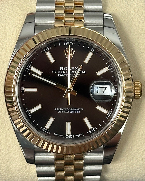 Rolex Datejust 41MM Black Dial Two-Tone Jubilee Bracelet (126333)