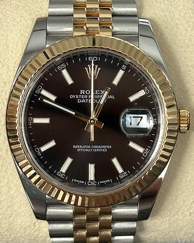 Rolex Datejust 41MM Black Dial Two-Tone Jubilee Bracelet (126333)