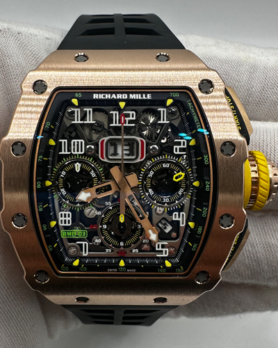 2020 Richard Mille Automatic Flyback Chronograph Rose Gold Skeleton Dial (RM11-03RG)